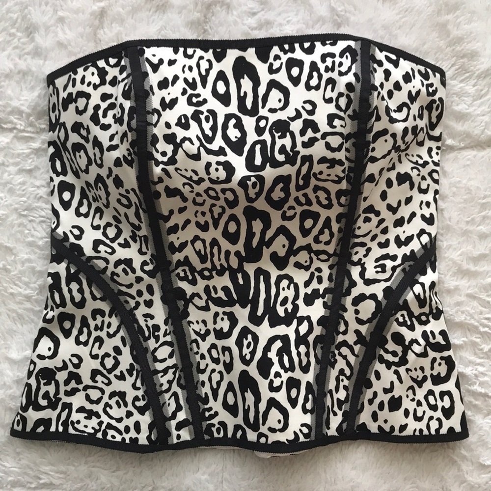 White House Black Market strapless corset bustier